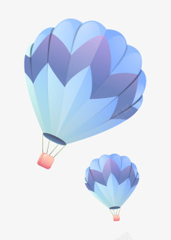 卡通漂浮热气球素材