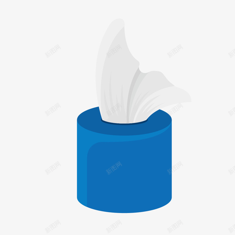 蓝色的纸盒里的卷纸吸油纸png免抠素材_新图网 https://ixintu.com 卡通手绘 吸油纸 抽纸 立着 蓝色卷纸盒子