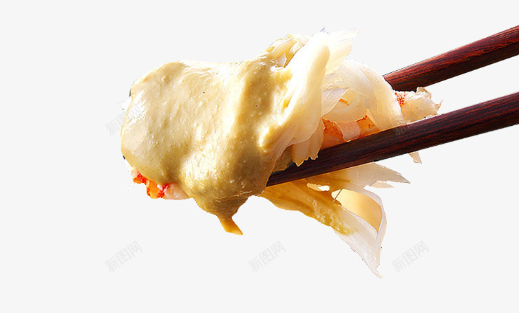 筷子夹红毛蟹肉png免抠素材_新图网 https://ixintu.com 产品实物 刺身 海鲜 筷子 蟹爪 蟹肉