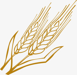 燕麦麦穗手绘图素材