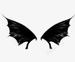 黑色恐怖翅膀梦幻恐怖黑色高清图片