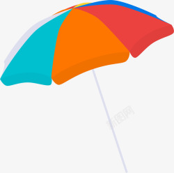 多彩大伞夏季休闲多彩沙滩伞高清图片