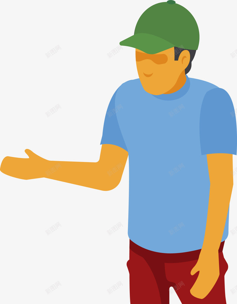 人物插画站立的男人png免抠素材_新图网 https://ixintu.com 人物插画 带着帽子 男人插画 站立的男人 绿色帽子 邀请