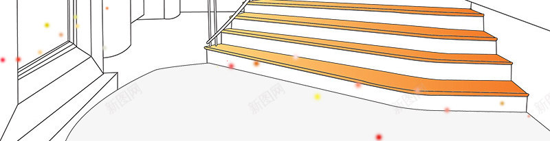 室内手绘效果图png免抠素材_新图网 https://ixintu.com 室内设计 手绘 手绘设计效果图 效果图 楼梯 楼梯设计手稿 楼梯间 线稿 装修模板 设计风格