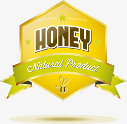 蜂蜜促销标签素材