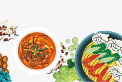 日式烤肉宣传单卡通手绘日式美食烤肉高清图片