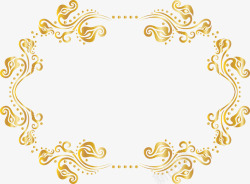 金边框欧式花纹边框高清图片