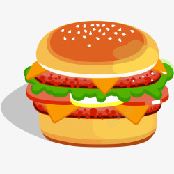 汉堡菜单美味的汉堡包食物矢量图高清图片