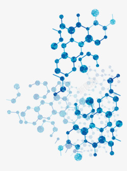药品海报分子形状高清图片