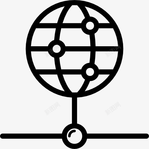 访问公共网络图标png_新图网 https://ixintu.com 世界网格 互联网 技术 网络 连接 连接器