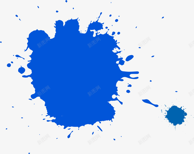 手绘蓝色喷漆png免抠素材_新图网 https://ixintu.com 喷漆 圆点 小清新 手绘 抽象 水彩 简约 蓝色