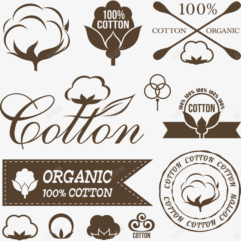 棉花标签图标png_新图网 https://ixintu.com 标签 标签元素 标签素材 标签设计 棉花标签 纯棉