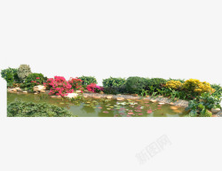 水池造型花草水池造型高清图片