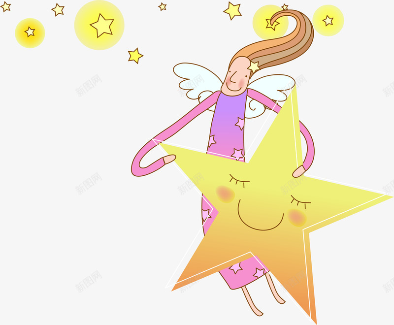 少女精灵抱着星星手绘png免抠素材_新图网 https://ixintu.com 少女精灵抱着星星 少女精灵抱着星星手绘 少女精灵抱着星星手绘矢量 矢量少女精灵抱着星星手绘