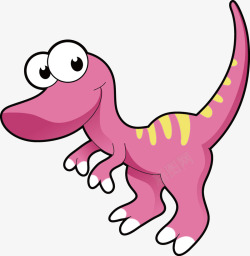 恐龙化石图片素材下载手绘卡通可爱动物紫色恐龙素矢量图高清图片