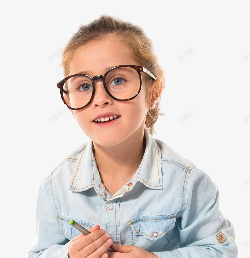 黄毛戴眼镜女孩png免抠素材_新图网 https://ixintu.com 女孩 戴眼镜 戴眼镜的小孩 眼镜 黄头发