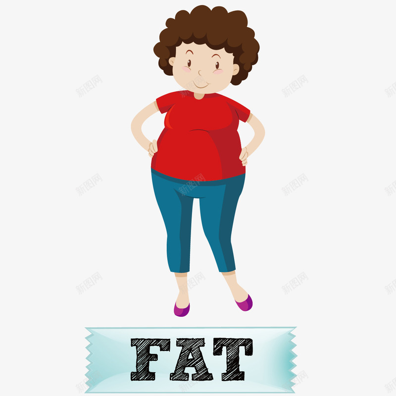 肥胖女性png免抠素材_新图网 https://ixintu.com 体重 女性 肥胖 脂肪