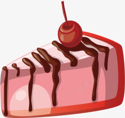红丝绒三角形红丝绒蛋糕高清图片