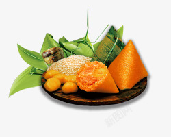 板栗海鲜肉粽美味可口板栗肉粽高清图片