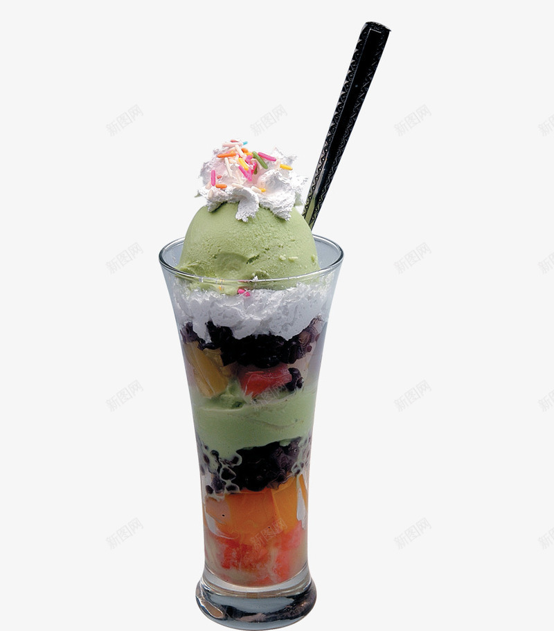杯子冰淇淋奶油png免抠素材_新图网 https://ixintu.com 产品实物 冰淇淋 勺子 奶油 杯子冰淇淋 水果 珍珠 透明玻璃杯