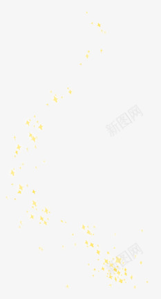 黄色五角星粒子漂浮png免抠素材_新图网 https://ixintu.com 五角星 漂浮 粒子 黄色