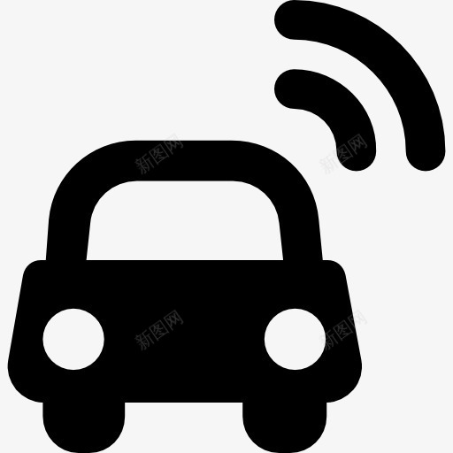 WiFi的车图标png_新图网 https://ixintu.com WiFi信号 互联网 汽车 运输连接