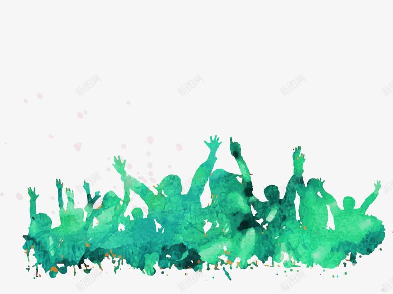 绿色激情人影装饰图案png免抠素材_新图网 https://ixintu.com 人影 免抠PNG 激情 绿色 装饰图案