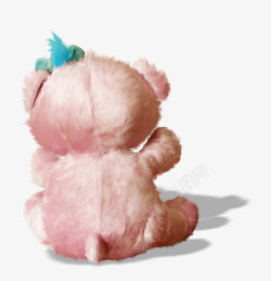 粉色小熊背影素材