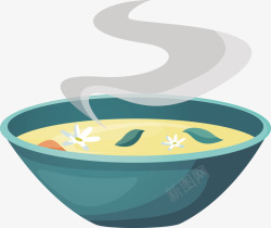 一碗汤粉一碗蓝色汤粉矢量图高清图片