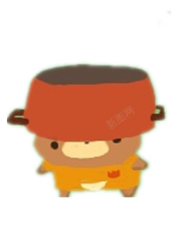 橘子动物戴锅盔的小熊高清图片