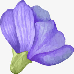 花紫罗兰矢量图水墨装饰花草矢量图高清图片