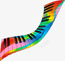 彩色琴键素材