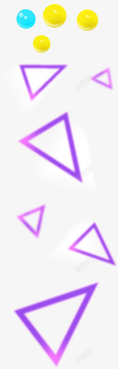 漂浮水晶立体水晶球三角形漂浮高清图片