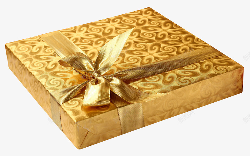 金色礼物盒png免抠素材_新图网 https://ixintu.com 包装盒 生日礼物 礼物盒 金色礼品盒