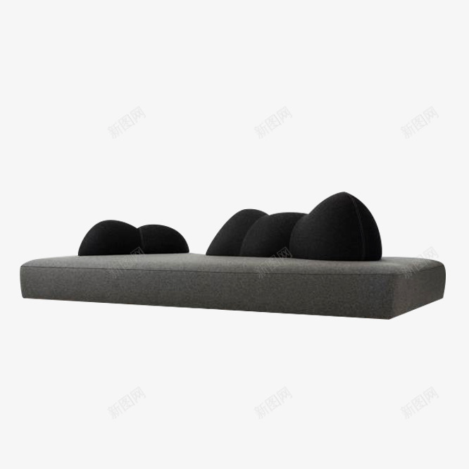 黑色创意简约沙发png免抠素材_新图网 https://ixintu.com 免抠沙发 沙发材质 现代沙发 简约沙发 高档沙发 黑色沙发