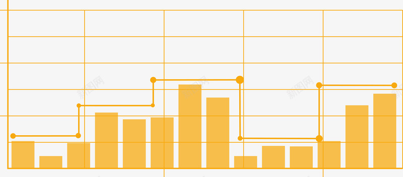 黄色股票曲线图png免抠素材_新图网 https://ixintu.com 折线 曲线图 矢量股票走势图 线条 股票 股票曲线图 走势图