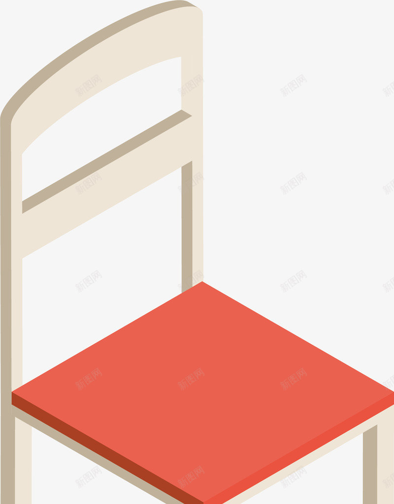 红色椅子卡通插画png免抠素材_新图网 https://ixintu.com 卡通插画 坐位 坐席 平面 座位 方形 椅子 红色 设计