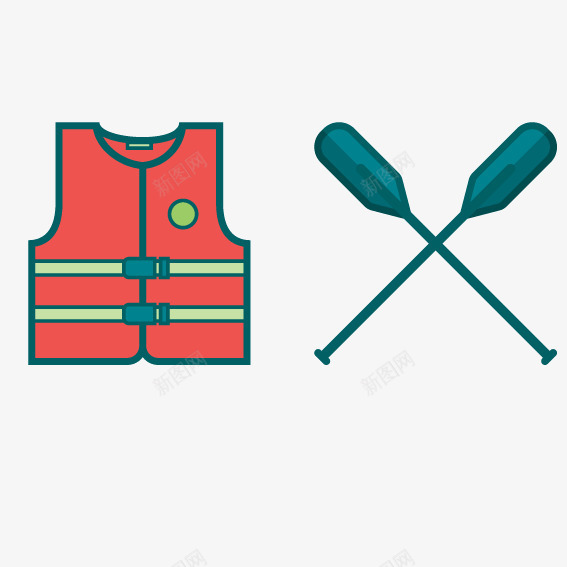 救生用具透明png免抠素材_新图网 https://ixintu.com 划桨 救护生命 救援工具 救生衣