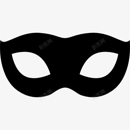 黑色狂欢节面具的形状图标png_新图网 https://ixintu.com 口罩 喜庆 形状 狂欢节面具 眼睛 神秘 黑色