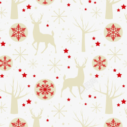 麋鹿PNG图圣诞雪花麋鹿底纹高清图片
