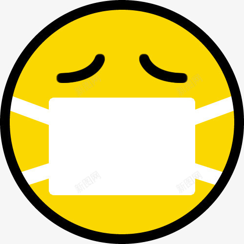 黄色口罩图标psd_新图网 https://ixintu.com Q版 卡通 口罩 可爱 图标 手绘 简笔画 装饰图 黄色