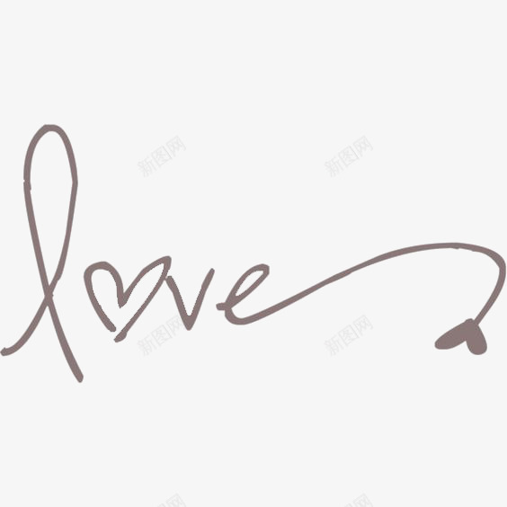 手绘LOVE印花png免抠素材_新图网 https://ixintu.com LOVE LOVE装饰 手绘英文艺术字 英文字体设计 通用英文艺术字