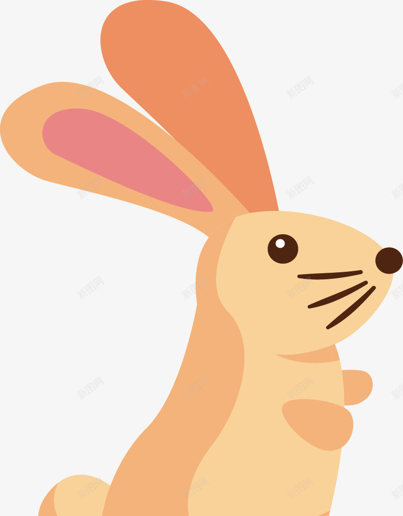 春季动物与自然矢量图ai免抠素材_新图网 https://ixintu.com 兔 动物 春天 植物 自然 矢量图