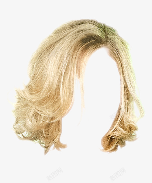 金色女士头发发型假发png免抠素材_新图网 https://ixintu.com 假发 发型 发套 头发 女士 金色