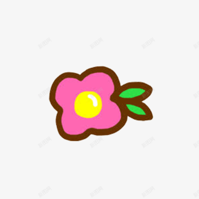 手绘一朵花png免抠素材_新图网 https://ixintu.com 图案 好看的花 手绘 花 装饰图案