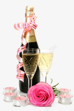 香槟红酒葡萄园高清图片