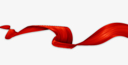 2017年幸福年简约红色绸带高清图片
