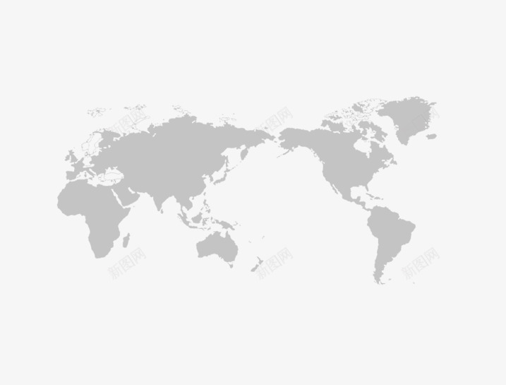 灰色世界地图png免抠素材_新图网 https://ixintu.com 世界地图 地球地图 灰色地图