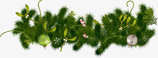 绿色松树枝圣诞节元旦png免抠素材_新图网 https://ixintu.com 元旦 圣诞节 树枝 绿色