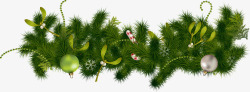绿色松树枝圣诞节元旦素材